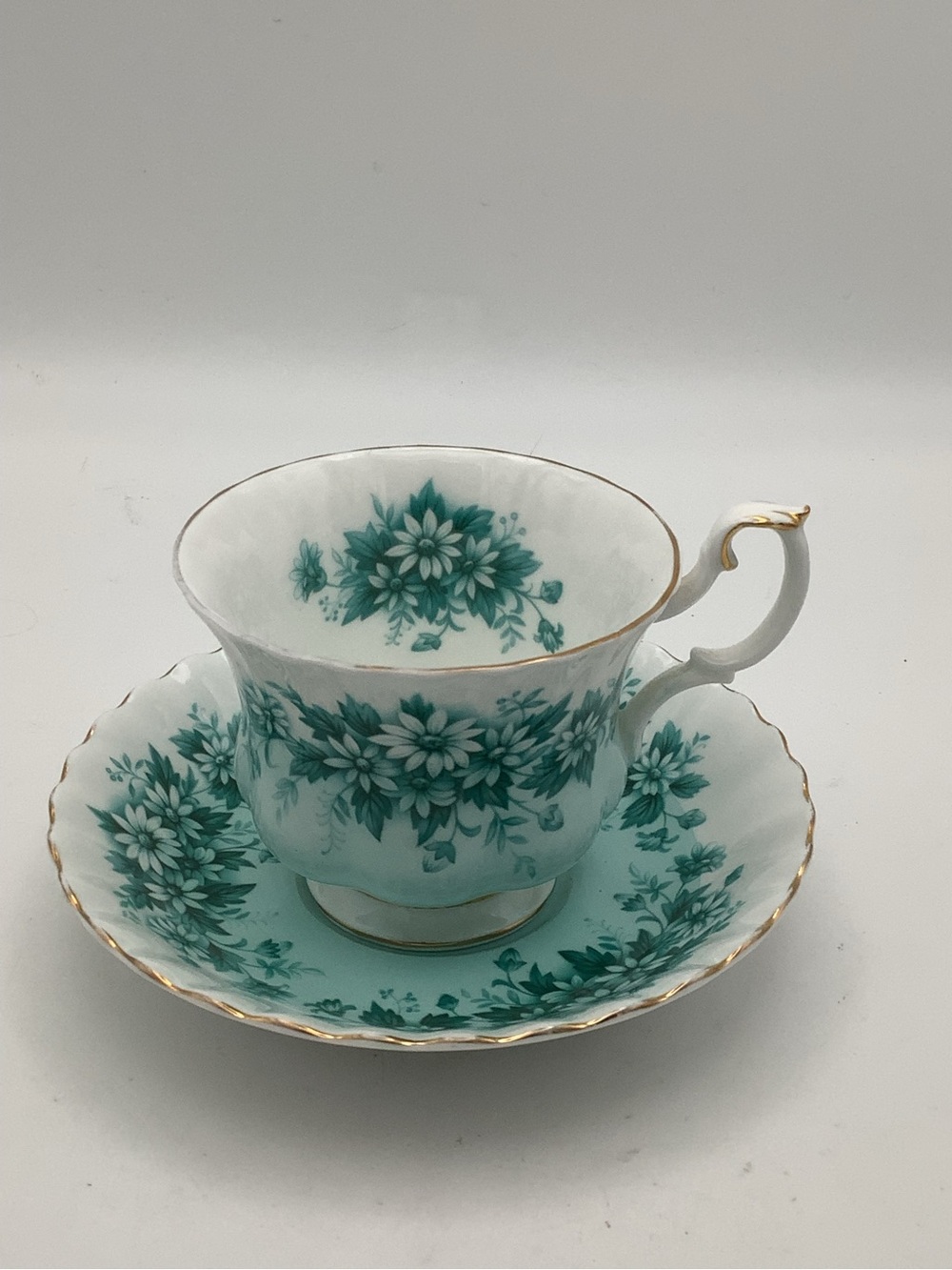 Vintage Royal Albert England Nocturne Melody Series Bone China Teacup & Saucer